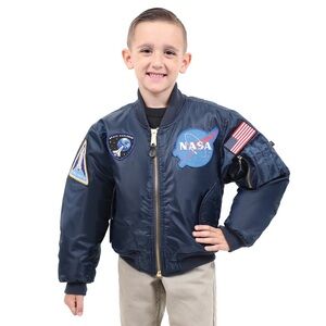 NWT ROTHCO Kids NASA MA-1 Flight Bomber Jacket | Size Large